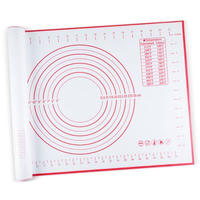 Berkware Silicone Baking Mat for Dough and Baking Cookies Pizza Macarons - Non-Slip, 16" x 20"