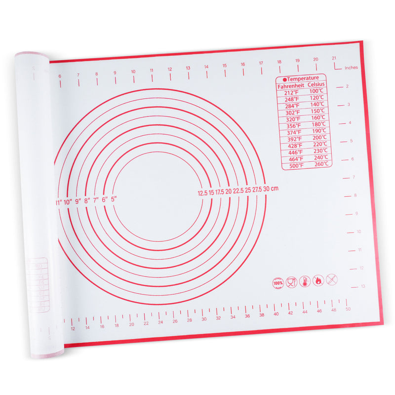Berkware Silicone Baking Mat for Dough and Baking Cookies Pizza Macarons - Non-Slip, 16" x 20"