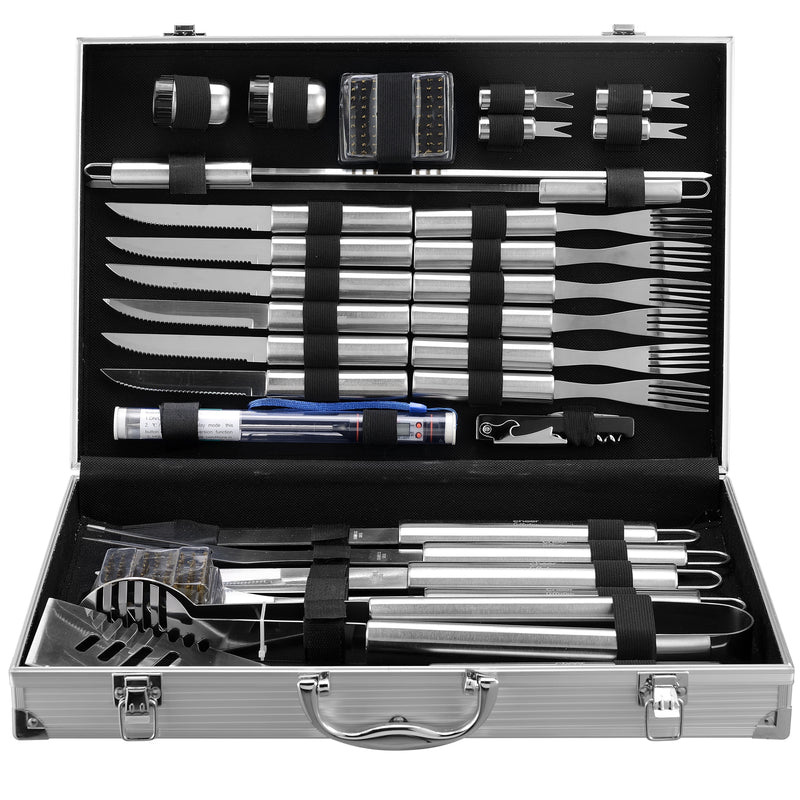 Berkware 30 Piece BBQ Set with Aluminum Case