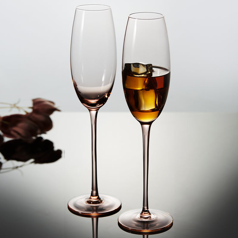 Berkware  Luxurious and Elegant Sparkling Colored Glassware - Champagne Flutes