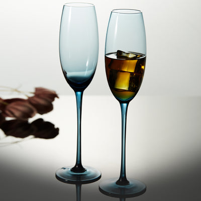 Berkware Luxurious and Elegant Sparkling Colored Glassware - Champagne Flutes