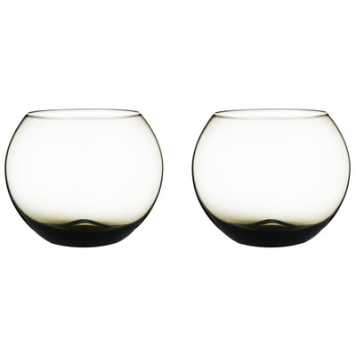 Berkware Colored Glasses - Luxurious and Elegant Smoke Colored Glassware - Set of 4