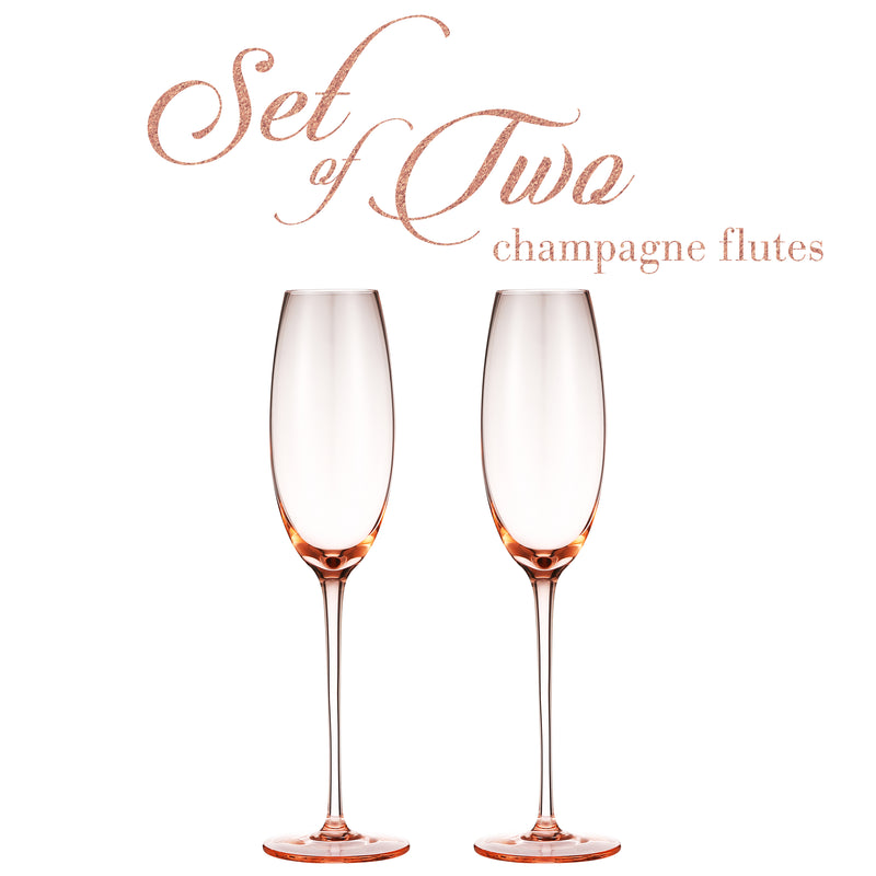 Berkware  Luxurious and Elegant Sparkling Colored Glassware - Champagne Flutes