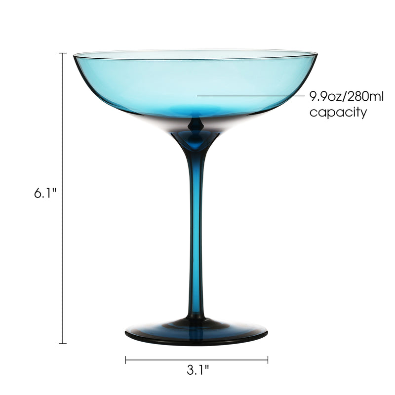 Berkware Set of 2 Luxurious and Elegant Coupe Cocktail Glass