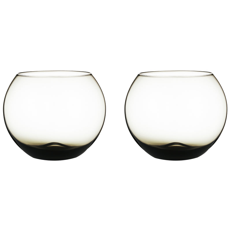 Berkware Set of 2 Sparkling Colored Stemless Wine Glass