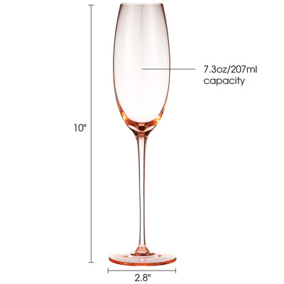 Berkware  Luxurious and Elegant Sparkling Colored Glassware - Champagne Flutes