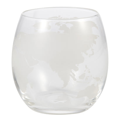 Berkware Decanter with Interior Hand-Crafted Ship-in-a-Bottle Design - with 4 Globe Glasses