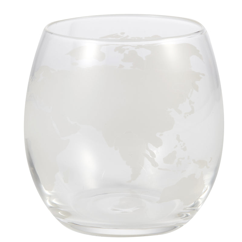 Berkware Decanter with Interior Hand-Crafted Ship-in-a-Bottle Design - with 4 Globe Glasses