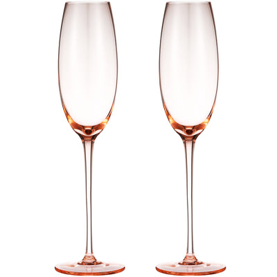 Berkware  Luxurious and Elegant Sparkling Colored Glassware - Champagne Flutes - Set of 4