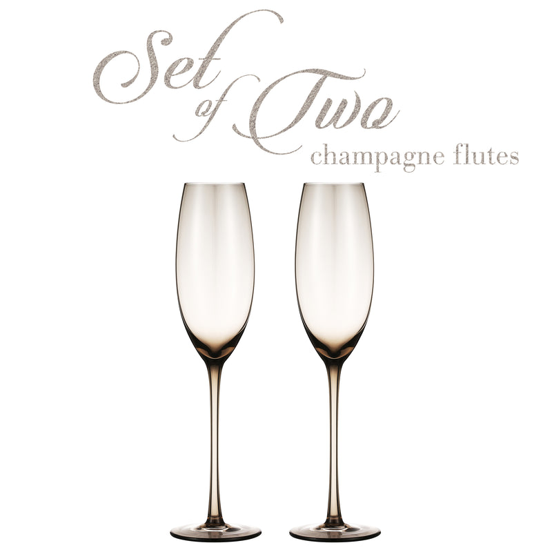 Berkware Elegant Tulip Shaped Long Stem Crystal Champagne Flutes - 7.7 oz  (Set of 6)