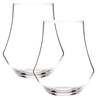 Berkware Tulip Shaped Lowball Whisky Tumbler Glasses - Set of 4