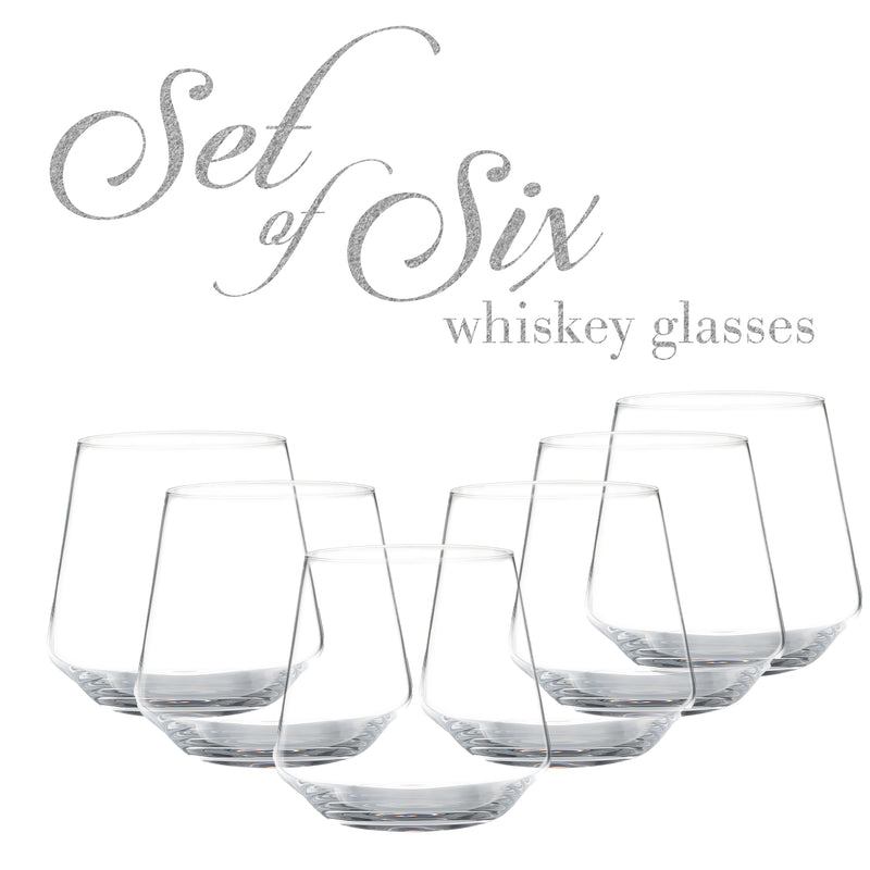 Berkware Lowball Whiskey Glasses - Classic Old Fashioned 10oz Drinking Tumblers - Bar Glass Rocks Whisky
