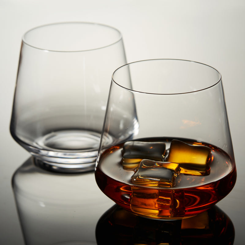 Berkware Lowball Whiskey Glasses - Classic Old Fashioned 10oz Drinking Tumblers - Bar Glass Rocks Whisky