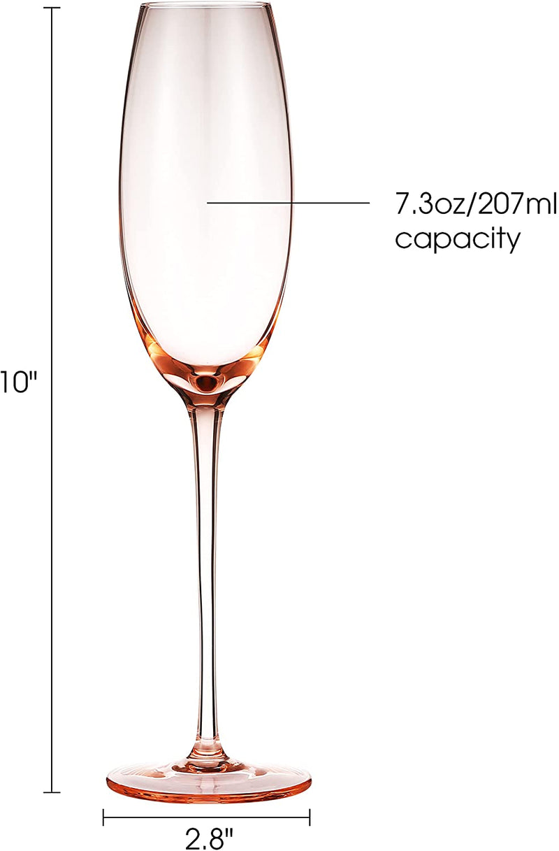 Berkware Wine Glasses - Luxury Crystal Long Stem Toasting Glasses