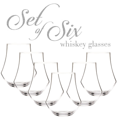 Berkware Tulip Shaped Lowball Whisky Glasses -  Set of 6