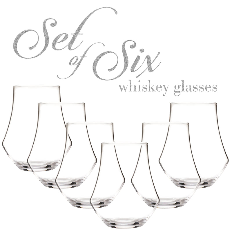 Berkware Tulip Shaped Lowball Whisky Glasses -  Set of 6