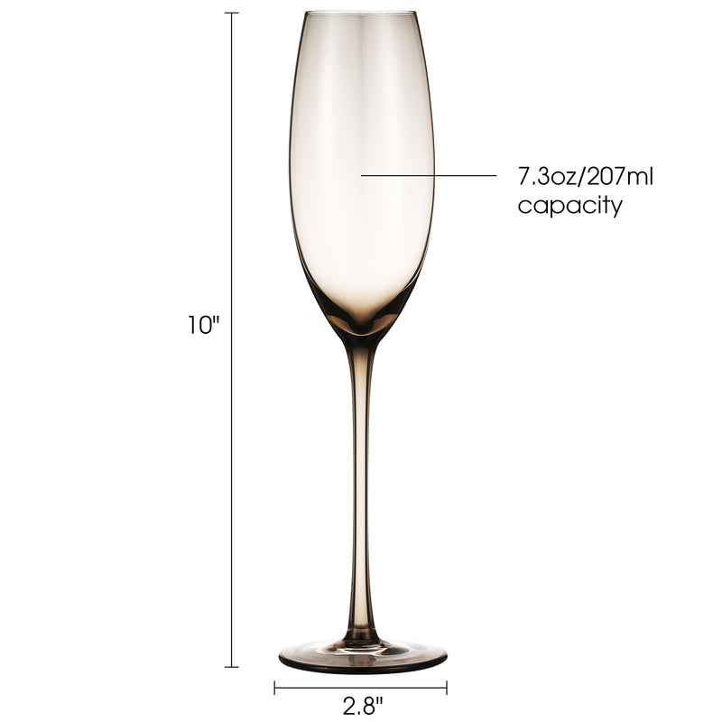 Berkware  Luxurious and Elegant Sparkling Colored Glassware - Champagne Flutes