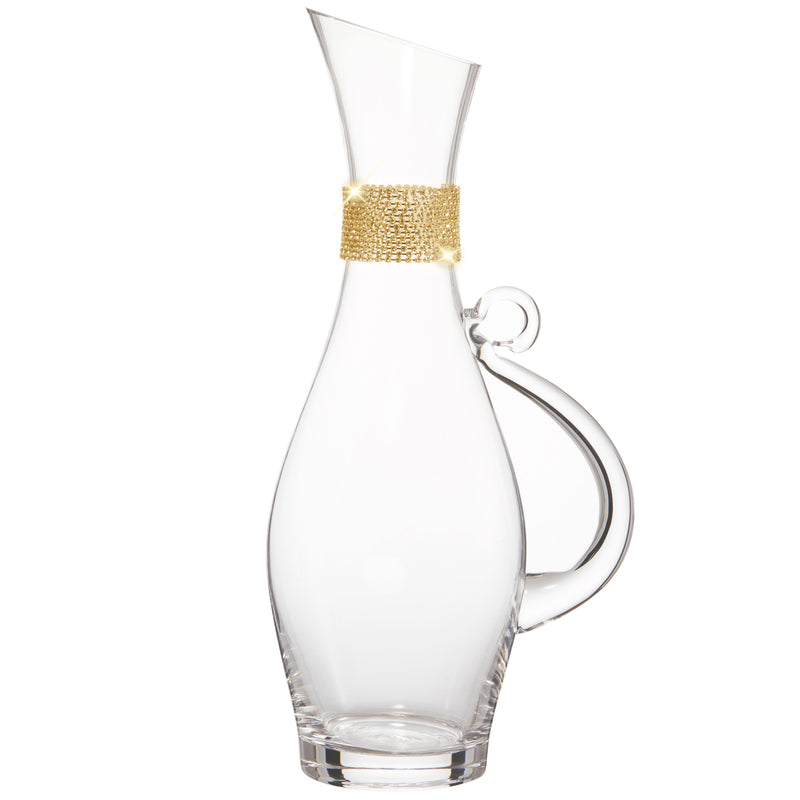 Berkware Elegant Large Wine Decanter Pitcher with Dazzling Rhinestone Design