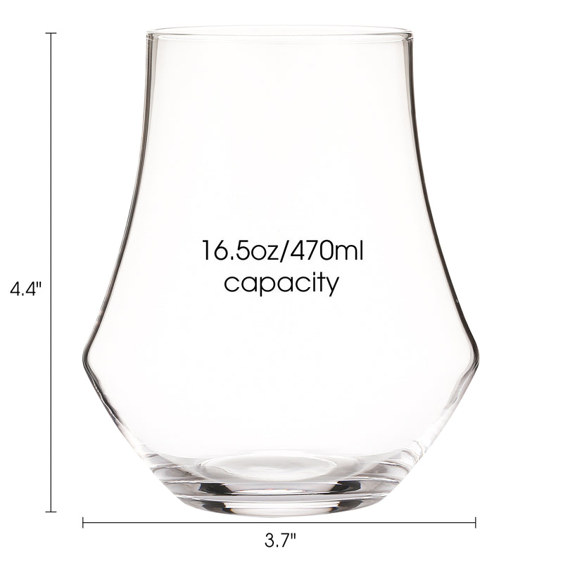 Berkware Tulip Shaped Lowball Whisky Glasses -  Set of 6