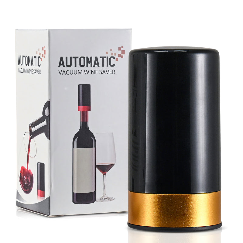 Berkware Automatic Vacuum Wine Bottle Stopper, Vacuum Wine Preserver, Battery Operated Wine Saver with Intelligent LED Display to Keep Wine Fresh