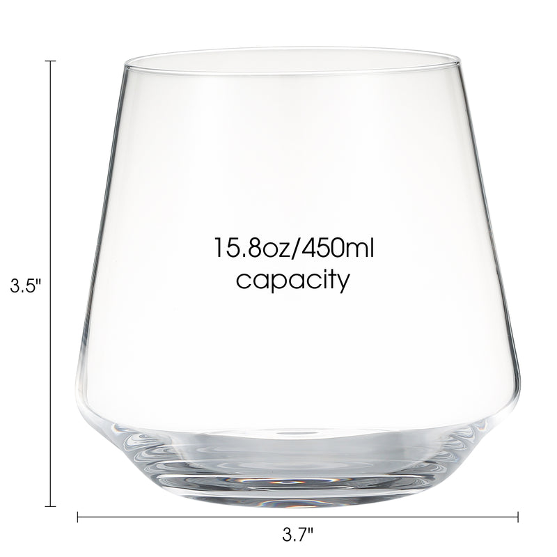 Berkware Lowball Whiskey Glasses - Classic Old Fashioned 10oz Drinking Tumblers - Bar Glass Rocks Whisky