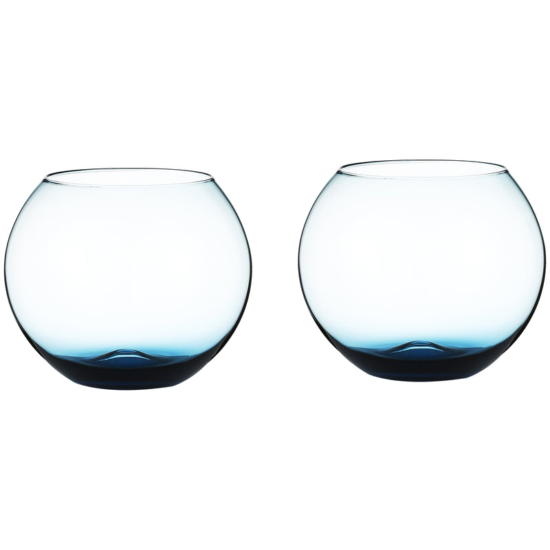 Berkware Set of 2 Sparkling Colored Stemless Wine Glass