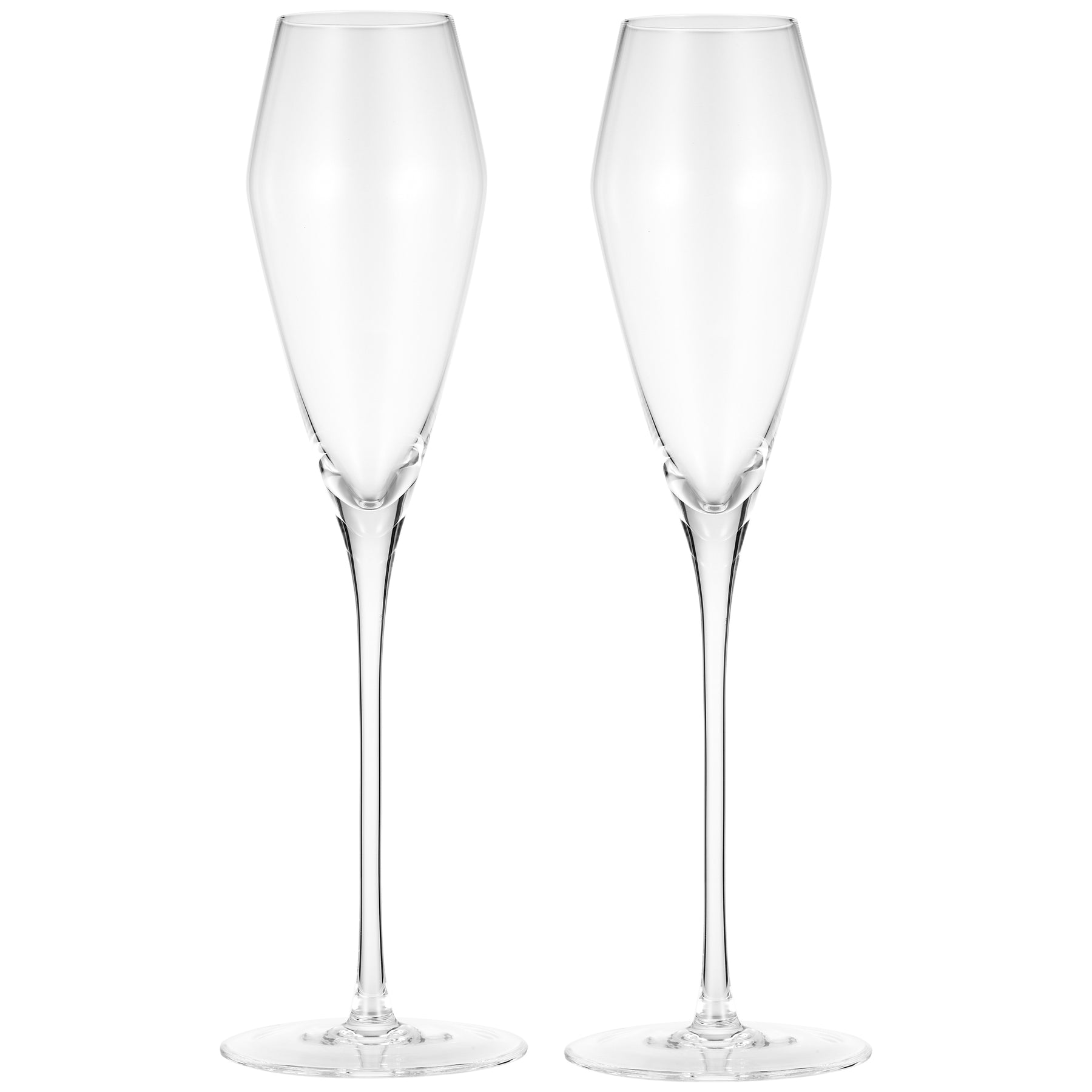 BERKWARE Premium Champagne Flutes - Crystal Tulip Champagne  Glasses - 7.7 oz each (Set of 2): Champagne Glasses