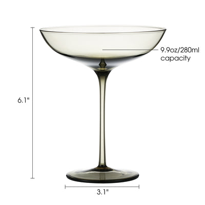 Berkware Set of 2 Luxurious and Elegant Coupe Cocktail Glass